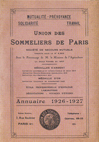 Union des Sommeliers de Paris Annuaire 1926-1927