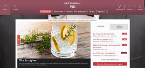 Home Page du site Figaro Vin