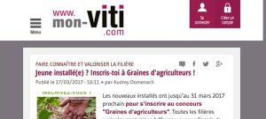 Home Page du site de Mon Viti