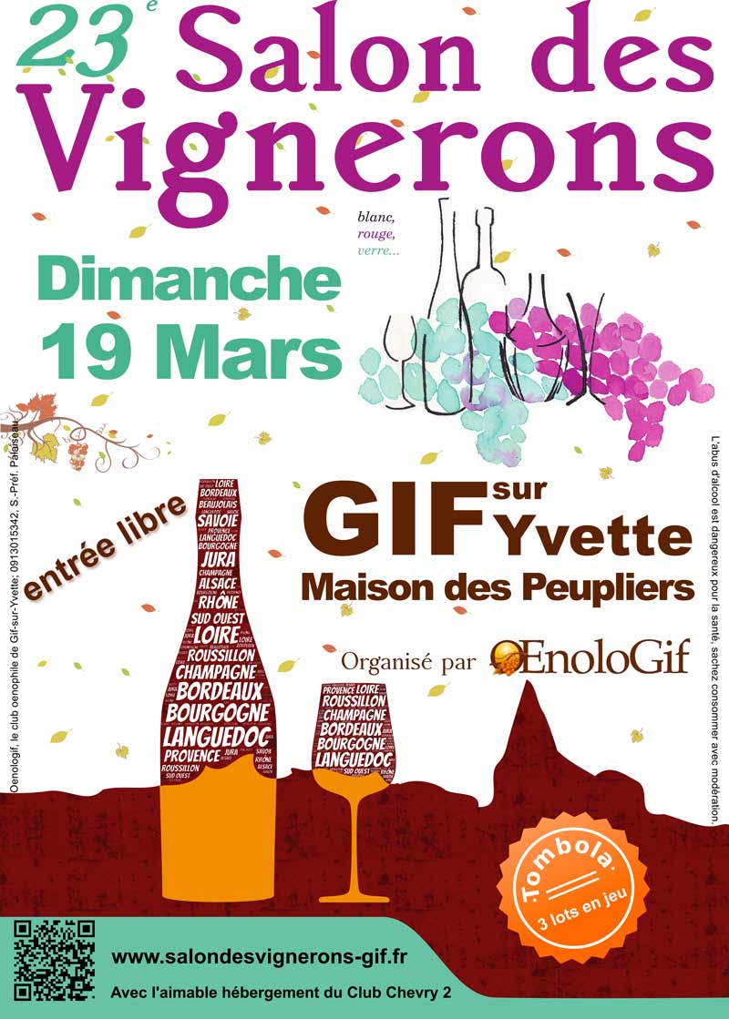 Affiche Salon des Vins de Gif-Sur-Yvette