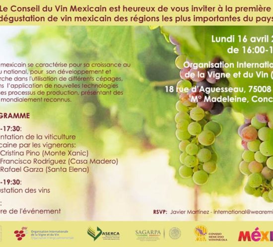 Invitation Dégustation Vin Mexicain