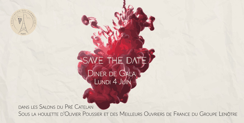Save The Date - Dîner de Gala des Sommeliers de Paris Ile-de-France 2018