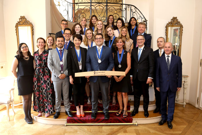 Les lauréats de la promotion 2017-2018 du Wine & Management de l’Institut Le Cordon Bleu 2017-2018