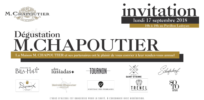 Invitation à la dégustation de la Maison Chapoutier 2018