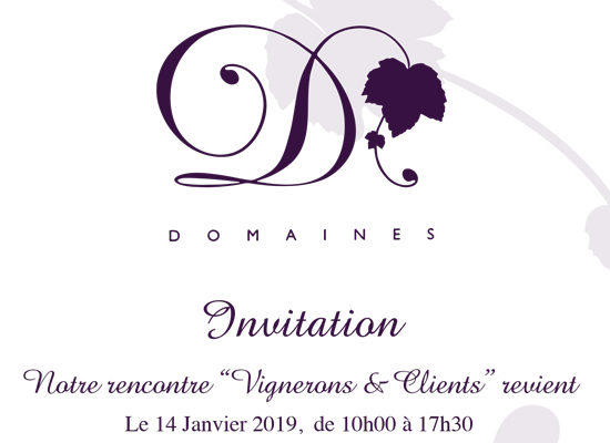 Flyer Dégustation Domaines, Vignerons et Clients