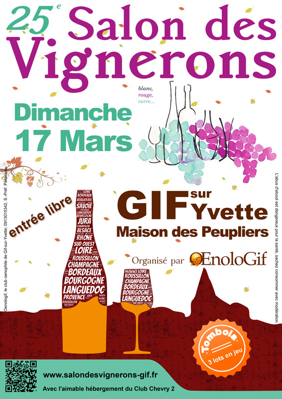Affiche du Salon des Vignerons de Gif-sur-Yvette 2019