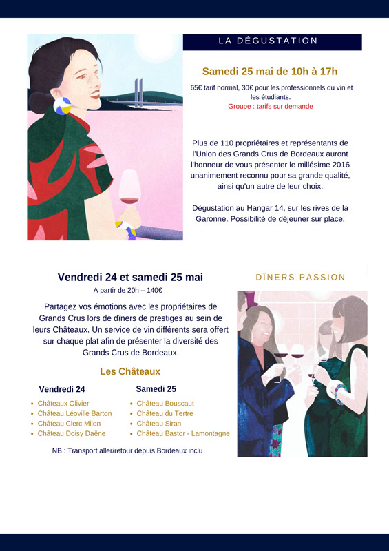 Programme du Weekend des Grands Crus de Bordeaux 2019