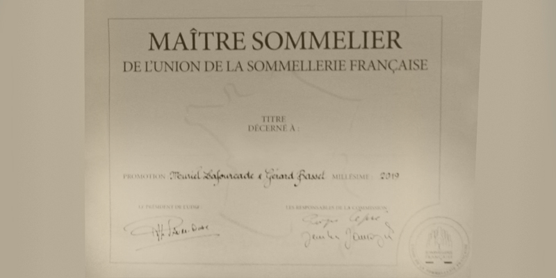 Diplôme de Maître Sommelier 2019