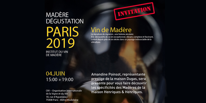 Invitation à la dégustation de Vins de Madère 2019