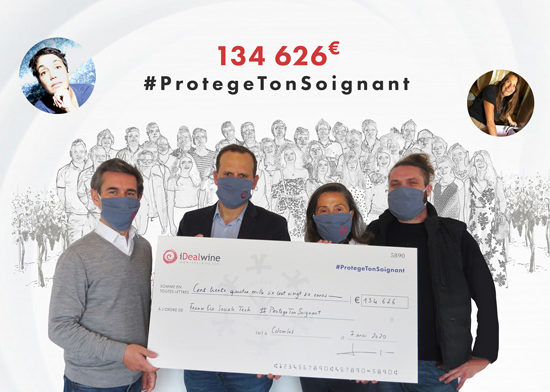 Chèque de l'enchère IdealWine #ProtegeTonSoignant