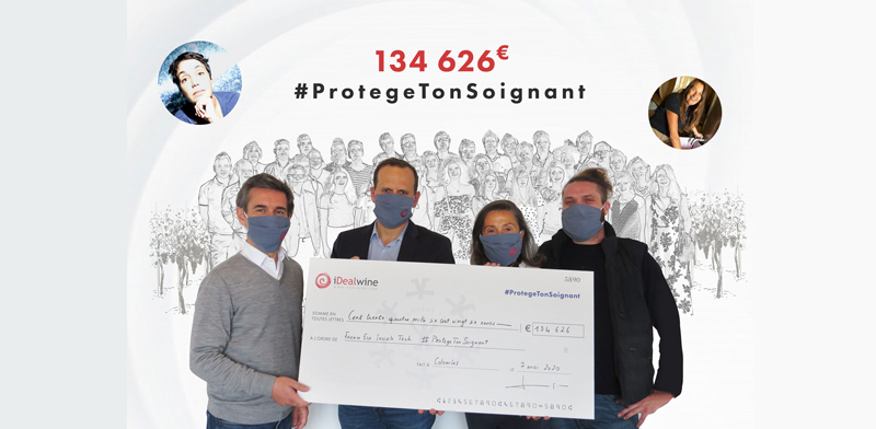 Chèque de l'enchère IdealWine #ProtegeTonSoignant