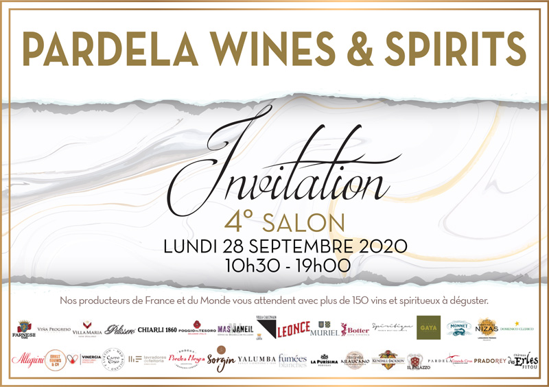 Flyer de l'invitation au 4e salon Pardela Wines